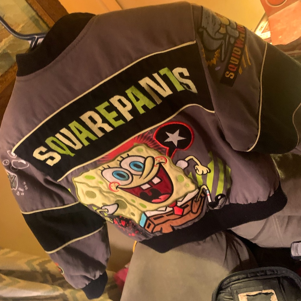 Spongebob from Nickelodeon racing jacket size small 5-6 also perfect condition